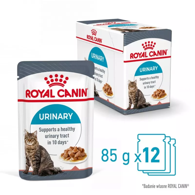 Mitrā kaķu barība Royal Canin Urinary Care pieaugušiem kaķiem, mājputnu gaļa, 85 g paciņa (12 iepakojumi)