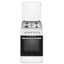 Elektriskā-gāzes plīts MPM MPM-56-KGM-04, 4 degļi, 56 cm, elektriskā krāsns, melna
