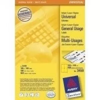Pašlīmējoša printera uzlīme Avery Coloured Labels Dzeltena 105 x 148 mm