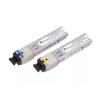 SFP WDM optisko raiduztvērēju pāris Extralink 1.25G 1310/1550nm vienmoda 3km SC DOM