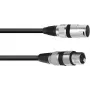 Skaļruņa kabelis PSSO 2x2,5 mm², XLR savienotāji, 5 m, melns