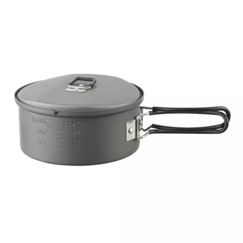 Kempinga katls ESBIT PT1100HA — Alumīnija katls 1,1 L, Ø14,8 cm, 227 g, melns