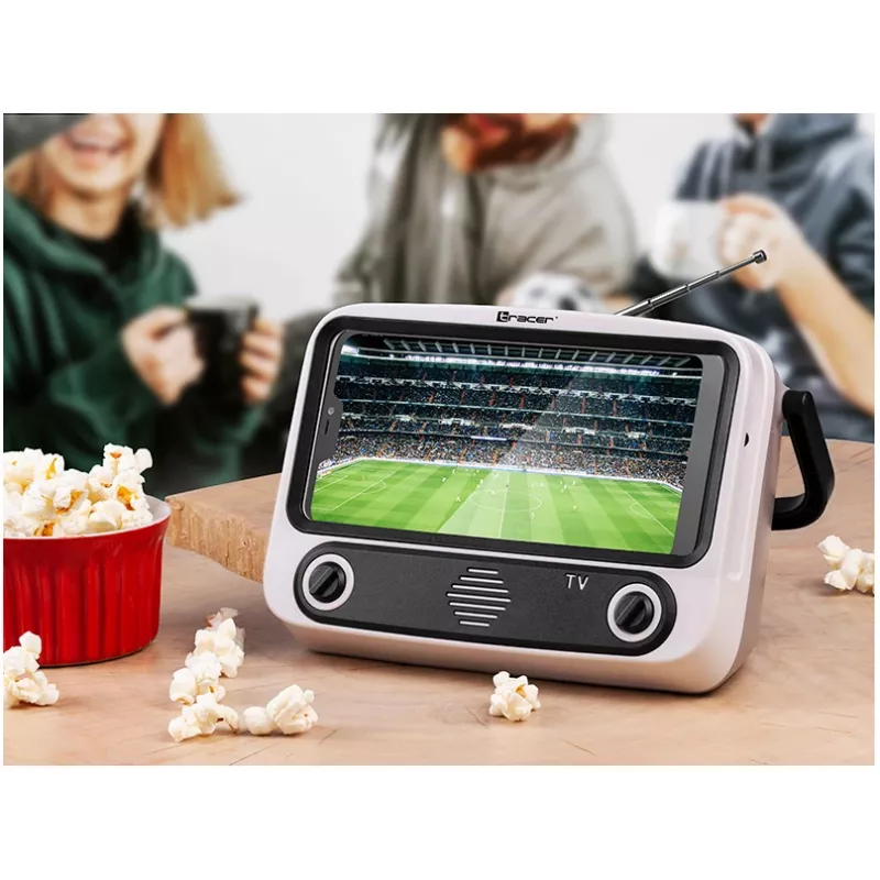 Mobilais statīvs TRACER T-MLX48046 ar Bluetooth skaļruni, regulējams tālruņa/planšetdatora turētājs