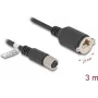 Tīkla kabelis DeLOCK M12 kabelis X-kodēts 8 kontaktu sievišķais uz RJ45 ligzdu Cat.6A 3 m melns