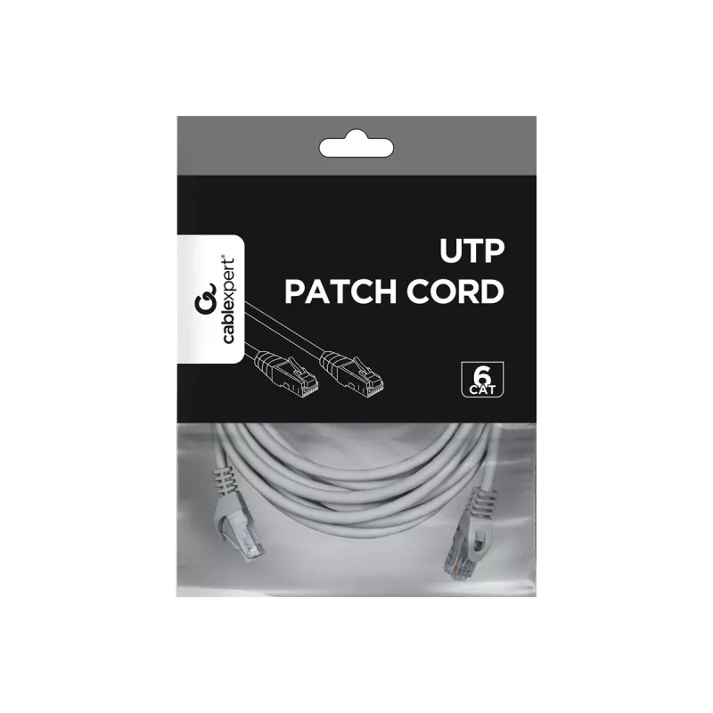 Gembird PP6U-5M tīkla kabelis pelēks Cat6 U/UTP (UTP)
