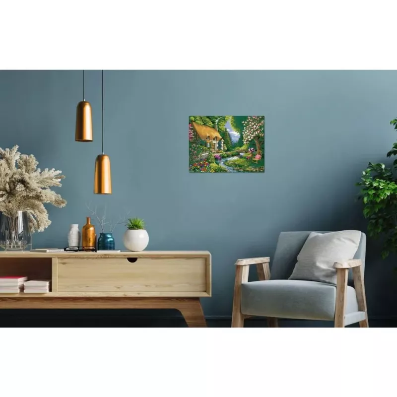Ravensburger CreArt gleznošanas pēc cipariem komplekts Landhaus am Fluss (Lauku māja pie upes)