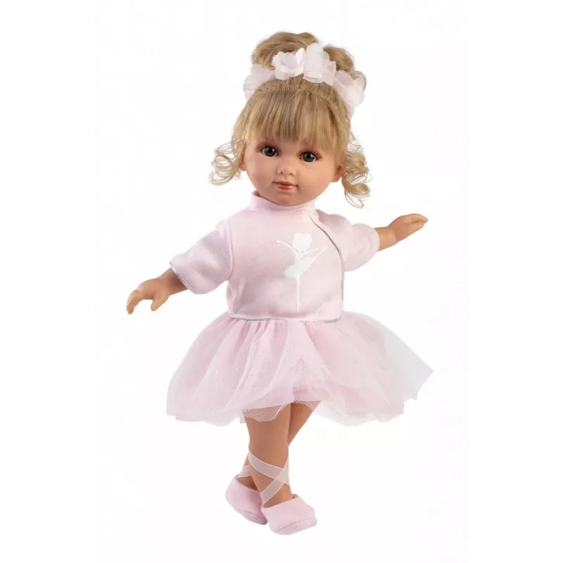 Baby lelle Llorens Elena Ballerina augstums 35 mm audums un vinils bēša rozā balta ieteicams 3+