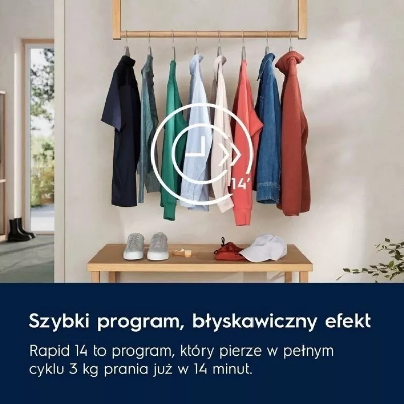 Brīvi stāvoša veļas mašīna Electrolux EW6F2484P, 8 kg, 1400 apgr./min, A enerģijas klase, 53 L trumulis
