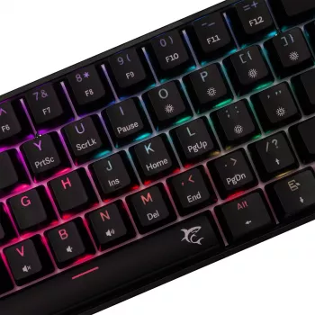 Mehāniskā spēļu tastatūra White Shark Shinobi-2 ar sarkanajiem slēdžiem, melna, ASV izkārtojums