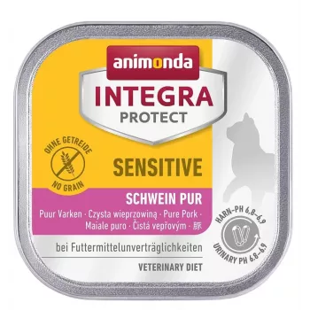 Mitrā kaķu barība animonda ANIMONDA Integra Protect 100 g — cūkgaļa, bez graudiem, pieaugušiem kaķiem, atbalsta gremošanu