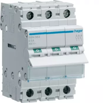 Strāvas slēdzis Hager SBN363 3 moduļu