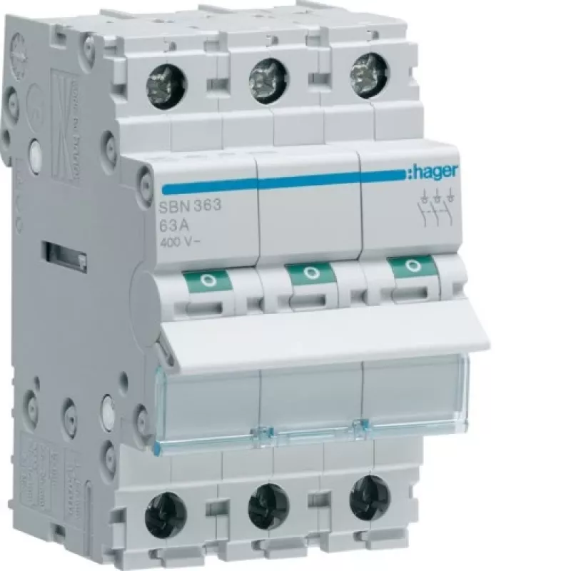 Strāvas slēdzis Hager SBN363 3 moduļu
