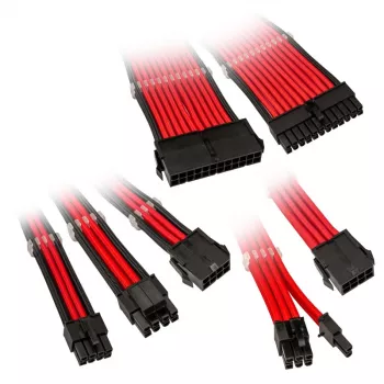 Kabeļu pagarinājumu komplekts Kolink Core Adept Red 0,35 m 6 gab.