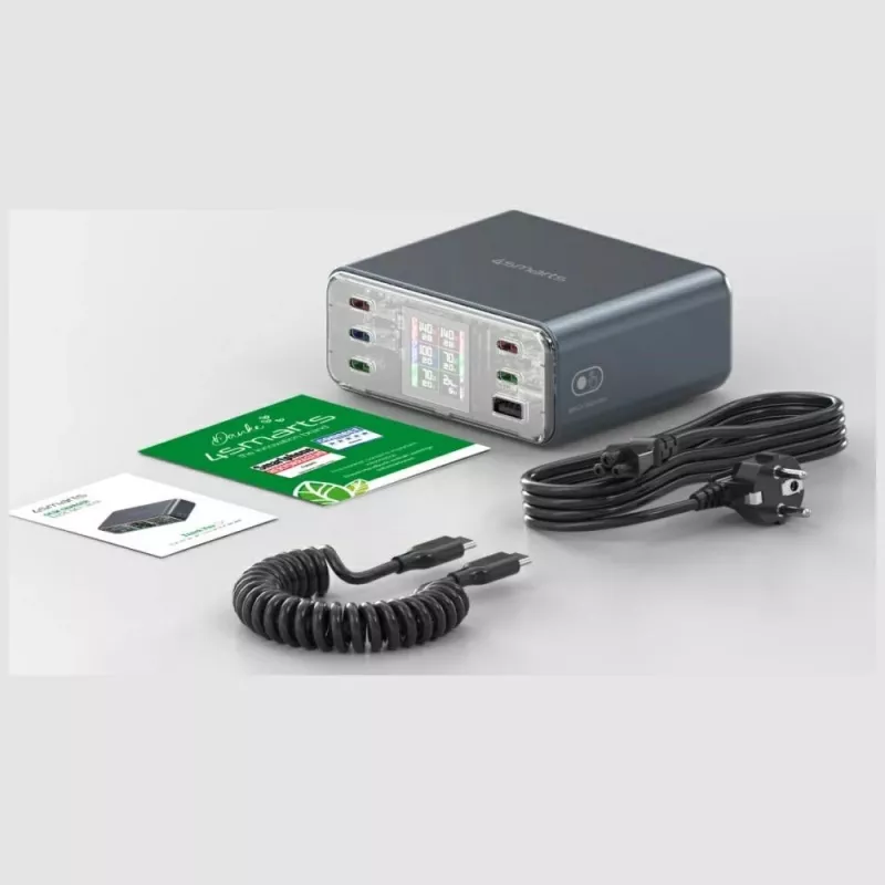 Lādēšanas stacija 360W 5xUSB-C + 1xUSB-A GaN