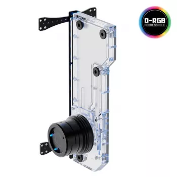 Singularity Resonance 2.0 Single D5 Distro Plate — Viena sūkņa rezervuāra sadales plāksne pielāgotai ūdens dzesēšanai