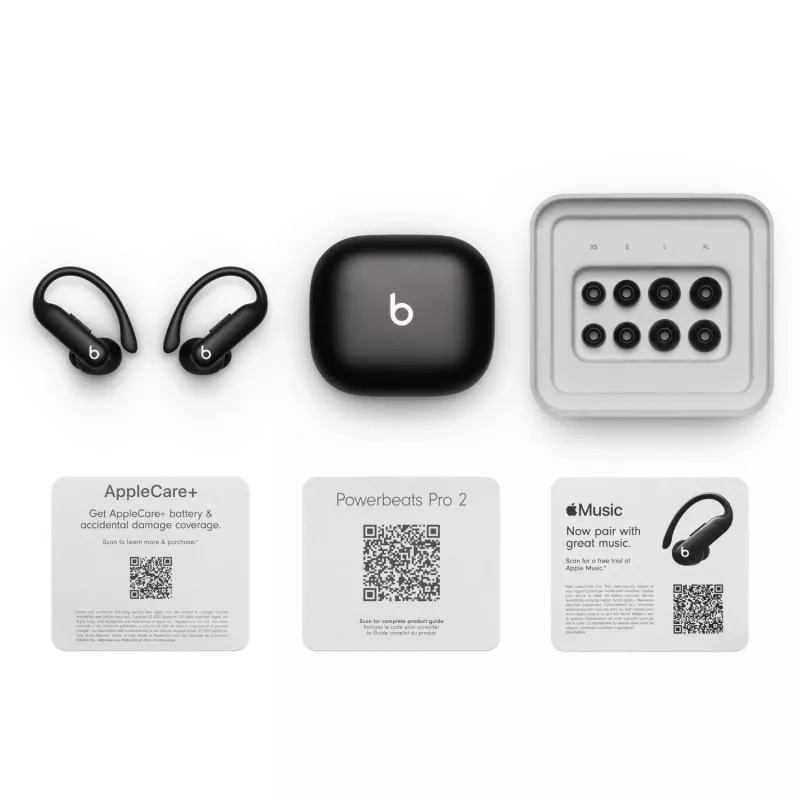 Beats Powerbeats Pro 2 austiņas, dimanta melnas, ievietojamas, bezvadu, MX723ZM/A