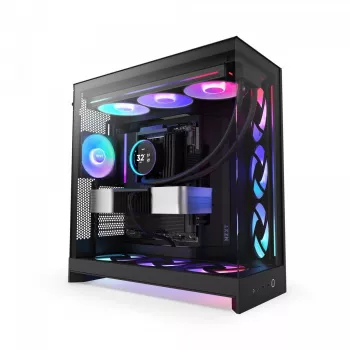 PC korpuss NZXT H9 Flow RGB Midi Tower Melns