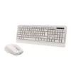 Bezvadu tastatūras un peles komplekts Tellur TLL491171 ar nano USB uztvērēju, krēmkrāsā