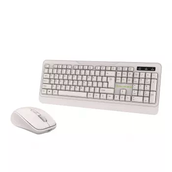 Bezvadu tastatūras un peles komplekts Tellur TLL491171 ar nano USB uztvērēju, krēmkrāsā