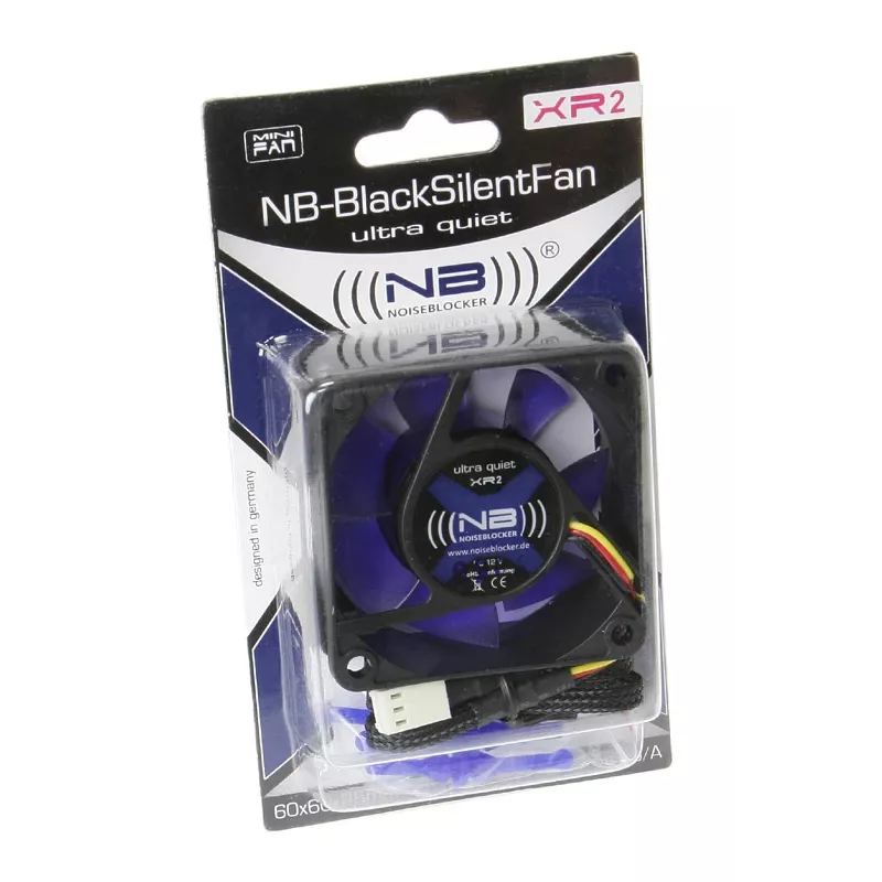 NOISEBLOCKER MelnsSilentFan XR2 60mm korpusa ventilators