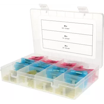 Presējamo termorūkošo savienotāju komplekts ks tools 970.0790 0.5–6.0 mm², 200 gab.