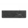 NATEC KEYBOARD TROUT SLIM USB, US IZKĀRTOJUMS, MELNS