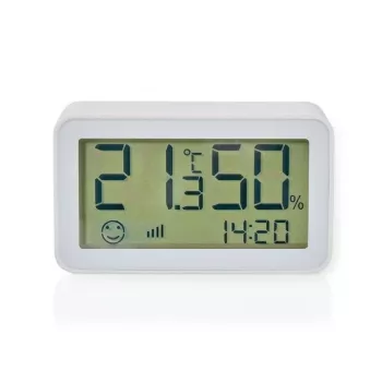 Nedis ZBSC30WT - viedais klimata sensors - Zigbee 3.0 - barošana ar bateriju - Android - IOS - balts