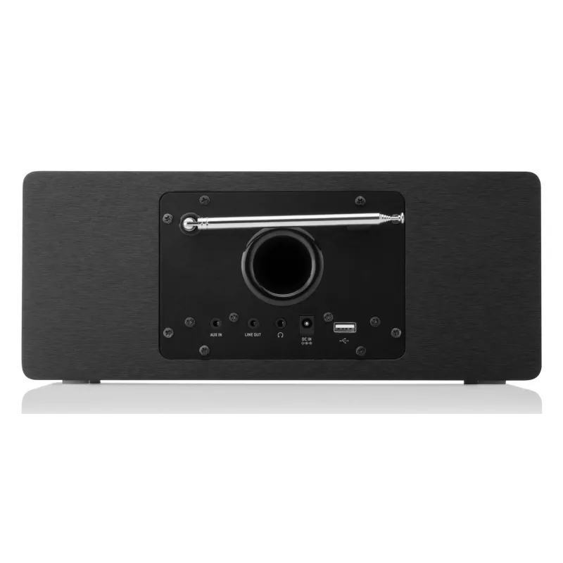 Interneta radio JVC RA-E981B — straumēšana, izmantojot Wi‑Fi un Bluetooth, DAB+, FM, 2x5W, 40 atmiņas vietas, USB, AUX, LCD displejs