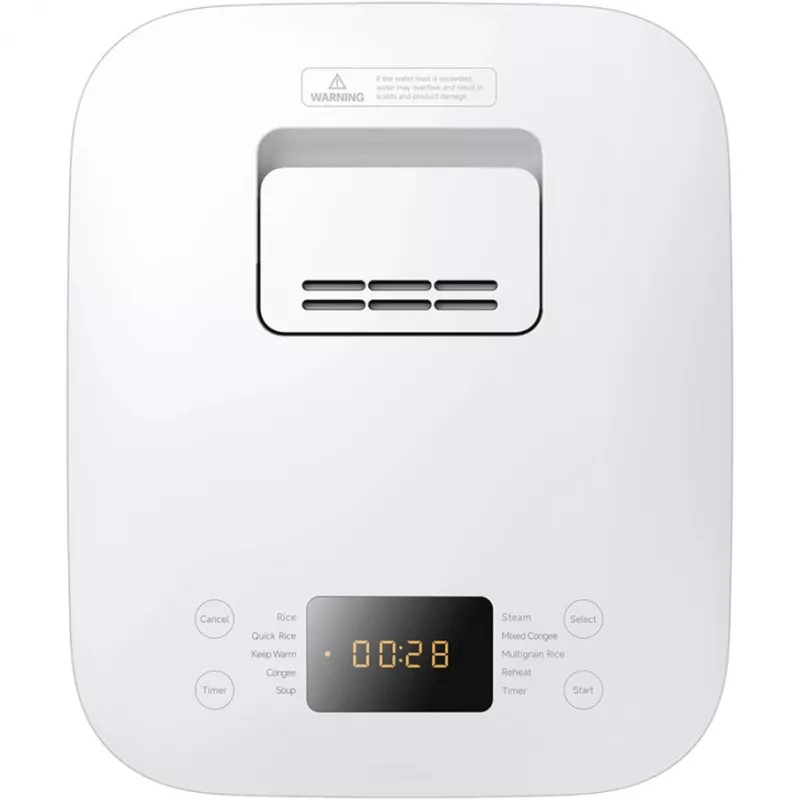 Daudzfunkciju rīsu vārītājs Xiaomi 3L 710W balts — alumīnija iekšējais katls, kompakts