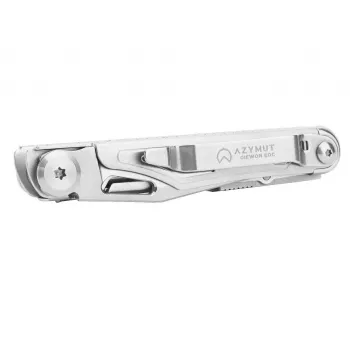 Multitool AZYMUT H2038B — 8 rīku nerūsējošā tērauda kompakts EDC, 173 mm, 125 g, ar maciņu un uzgaļu komplektu