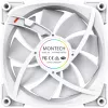 Datora korpusa ventilators Montech AX140 PWM 140 mm, šautenes gultnis, 540–1760 RPM, balts