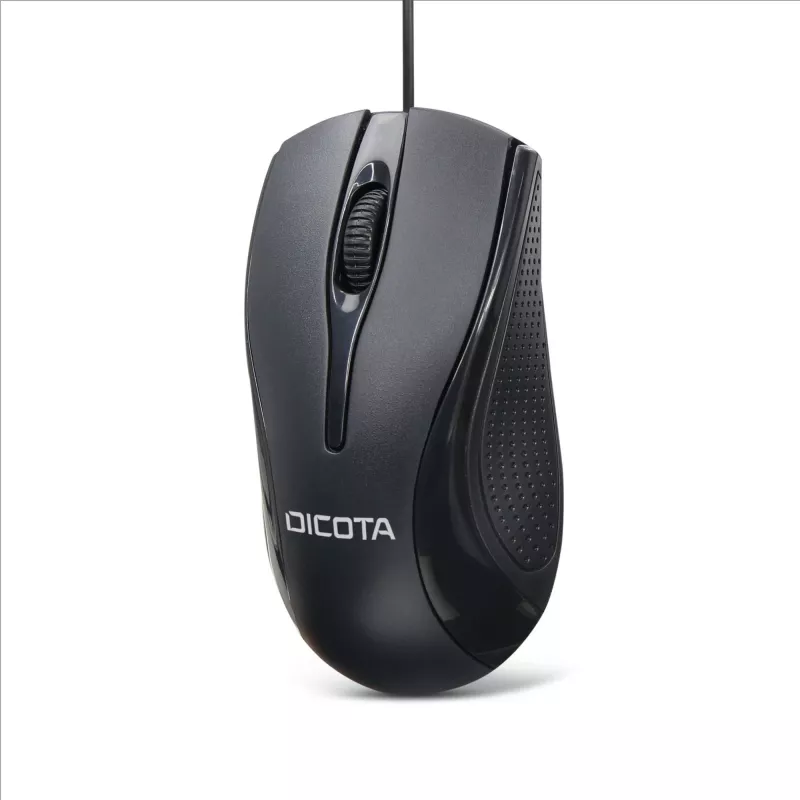 DICOTA - Pele - piemērota abām rokām - Lāzers - 3 pogas - Vadu - USB - Melna (D32011)