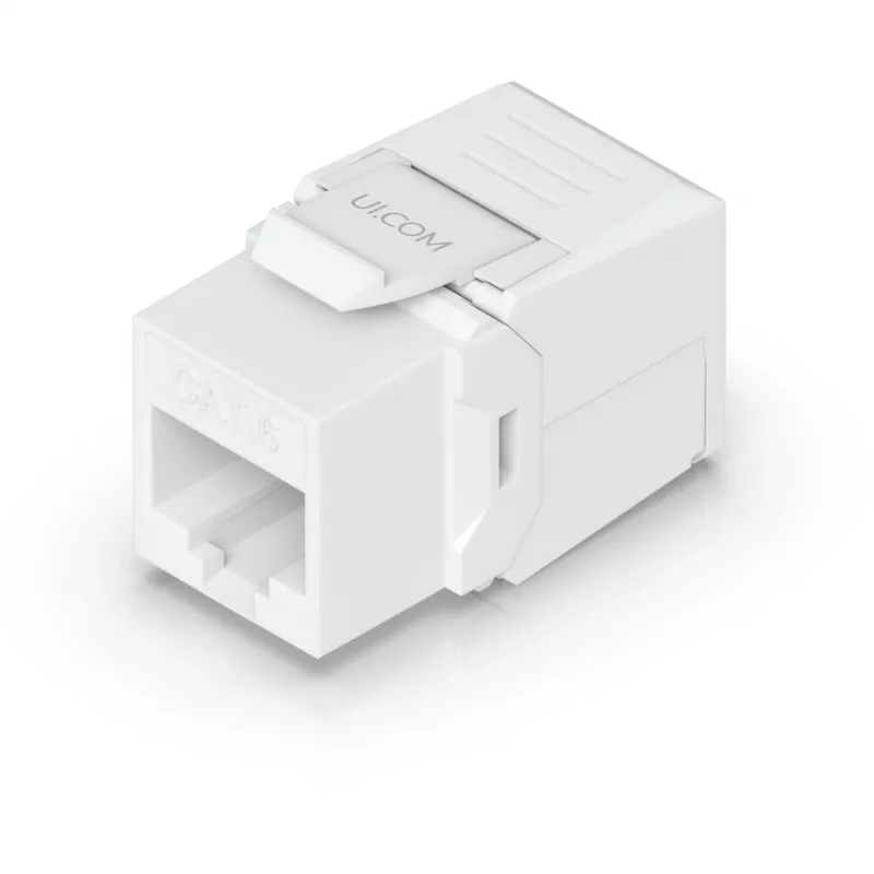 UBIQUITI CAT6 KEYSTONE JACK, 12-PACK. BEZINSTRUMENTU KONTAKTSLĪGZDA CAT6 ETHERNET SAVIENOTĀJA PĀRTRAUKŠANAI, NELIETOJOOT IESPIEŠANAS VAI GOFRĒŠANAS INSTRUMENTU