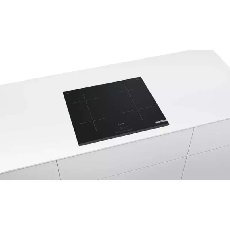 Bosch | Plīts virsma | PUE63KBB6E | Indukcijas | Degļu/gatavošanas zonu skaits 4 | Skārienjutīga | Taimeris | Melna