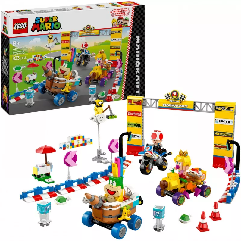 Bricks Mario Kart - Baby Peach & Grand Prix komplekts