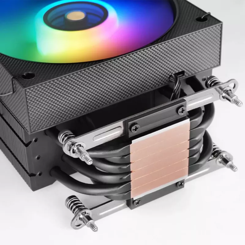 Gaisa dzesētājs TACENS Mars Gaming MCPU-LCD, 120 mm ventilators, TDP 300 W, atbalsta LGA1700/1200/115x/1366 un AM4/AM5, melns