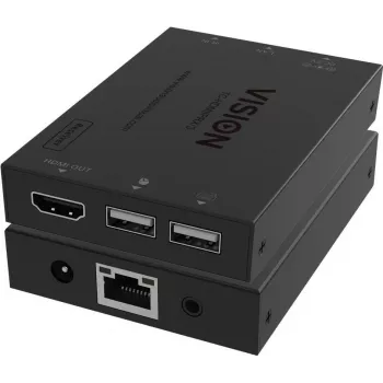 Vision TC-HDMIIPRX/3 - KVM-/Audio-/Infrasarkano staru paplašinājums - uztvērējs - pa CAT 6 - USB - līdz 150 m