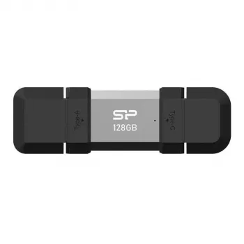 Silicon Power SP128GBUC3C51V1S USB zibatmiņa 128 GB USB Type-A / USB Type-C 3.2 Gen 1 (3.1 Gen 1) Melna, Sudraba