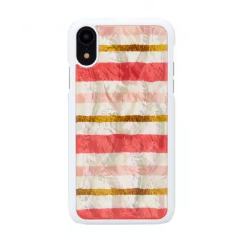 Aizsargājošs viedtālruņa maciņš iKins iPhone XR — Short Cake dizains, balts