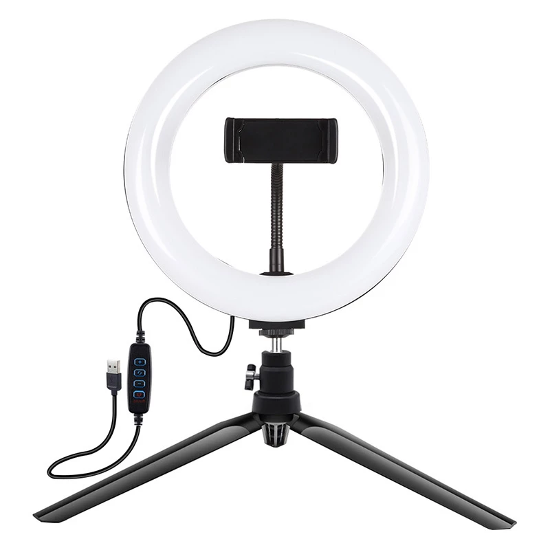 Statīva stiprinājums Puluz ar 20 cm LED gredzenu vlogojumam PKT3073B