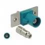 Koaksiālais savienotājs DELOCK 89826 — FAKRA Z vīrišķais, zeltīti kontakti, 21.2×24×7.5 mm