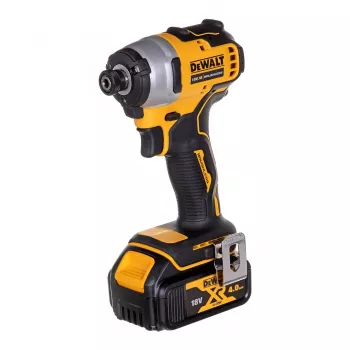 Bezvadu elektroinstrumentu komplekts DeWalt DCK2062M2T — 18V, DCD709 urbis + DCF809 1/4 collu triecienskrūvgriezis, 2×4,0Ah baterijas, TSTAK II kaste