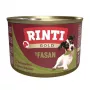 Slapjā suņu barība RINTI Gold Pheasant Adult 185 g — pilnvērtīga barība, 79% mitruma, 11% olbaltumvielu, 6,5% tauku