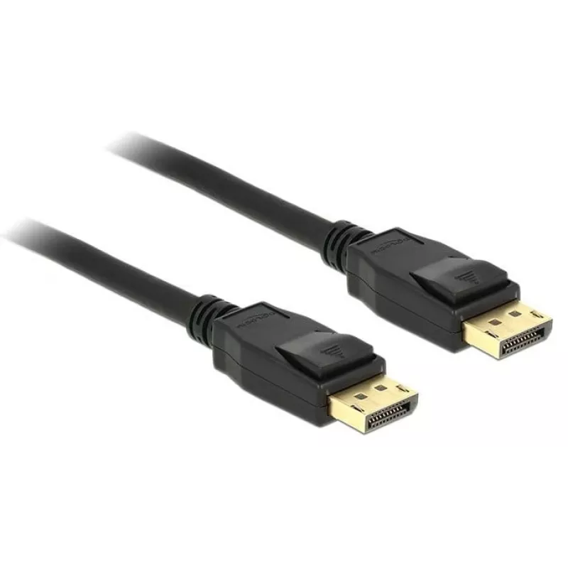 Delock - DisplayPort kabelis - DisplayPort (vīr.) uz DisplayPort (vīr.) - 3 m - aizbīdnis - melns