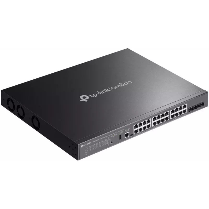 TP-Link SG5428XMPP tīkla komutators Pārvaldāms L3 Gigabit Ethernet (10/100/1000) Power over Ethernet (PoE) Melns