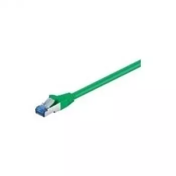 Wentronic Goobay CAT 6a komutācijas kabelis, S/FTP (PiMF), zaļš, 0,5 m - LSZH bezhalogēna, varš (93660)