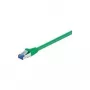 Wentronic Goobay CAT 6a komutācijas kabelis, S/FTP (PiMF), zaļš, 0,5 m - LSZH bezhalogēna, varš (93660)