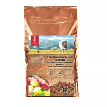 O'CANIS Premium jērs ar prosu, kartupeļiem un sarkanajām bietēm - sausa suņu barība - 12kg