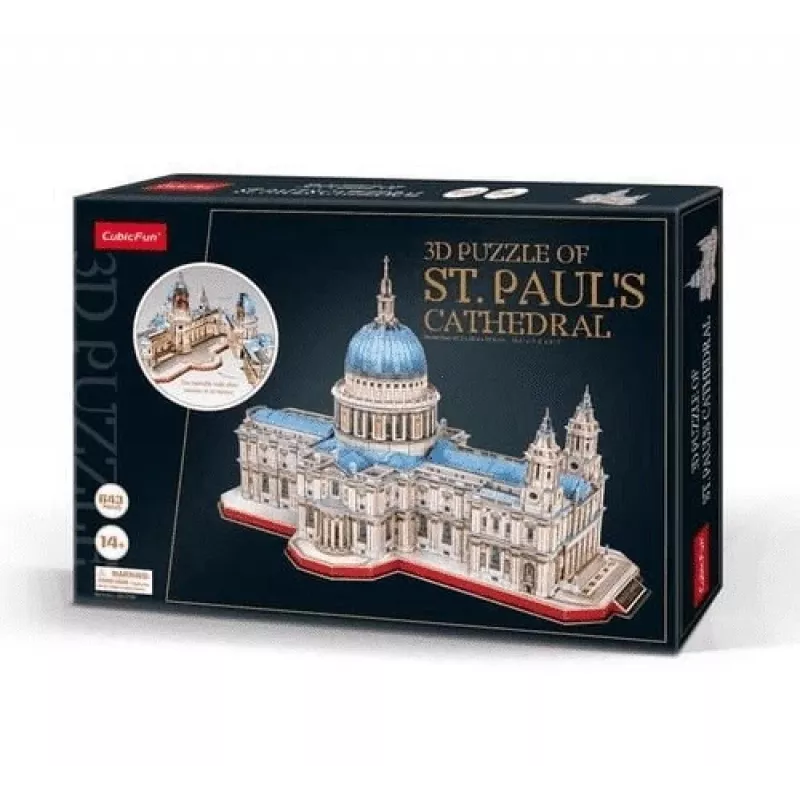 3D puzzle cubicfun Sv. Pāvila katedrāles modelis 306-20270 — arhitektūras replikas komplekts