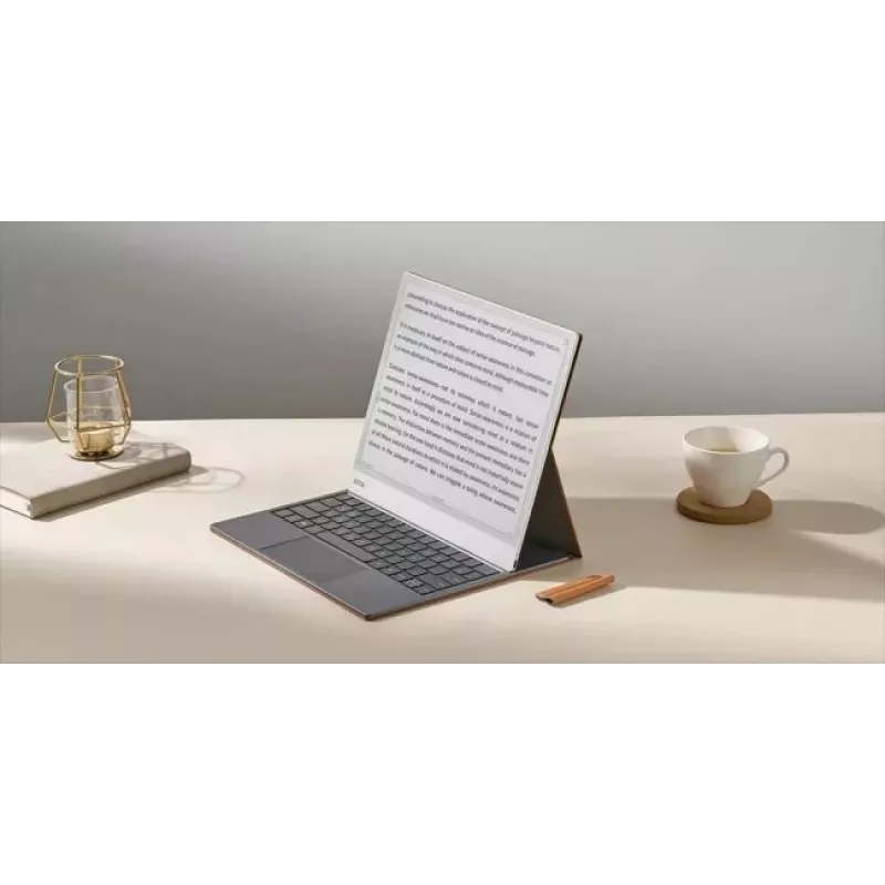 Tastatūras futrālis Onyx Boox Note Max un Tab X C — brūns aizsargājošs vāciņš ar integrētu tastatūru